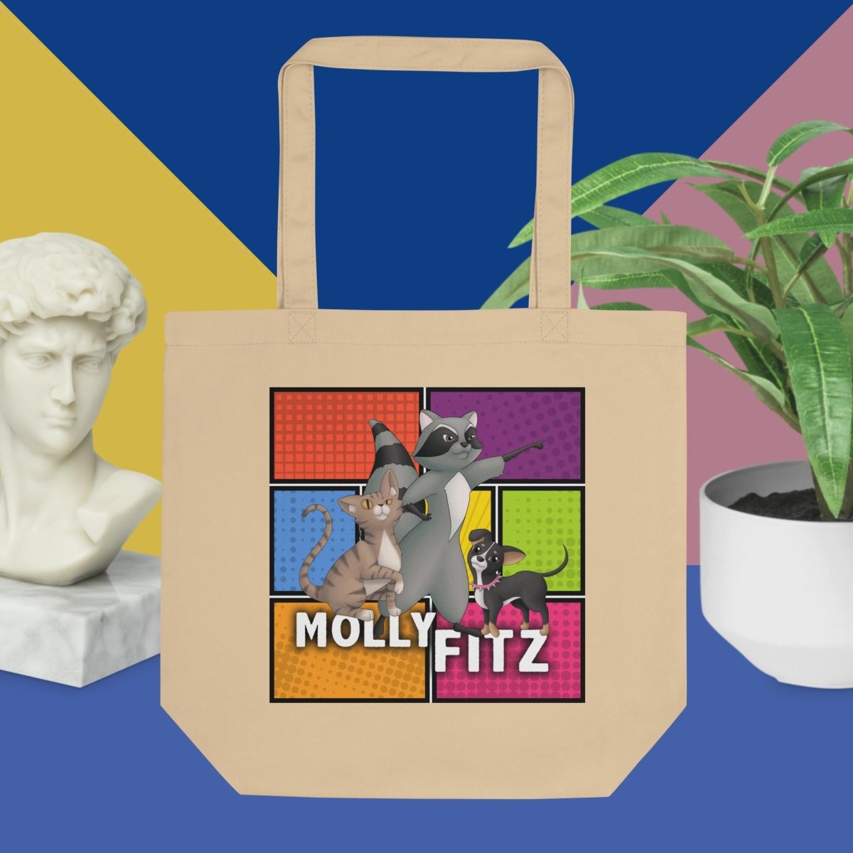 Molly's Colorful Character Tote - Molly Fitz Books